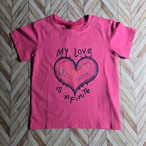 Vibrant Rainbow Heart T-Shirt Hot Pink Tee Summer Shirt Graphic Short Sleeve Top